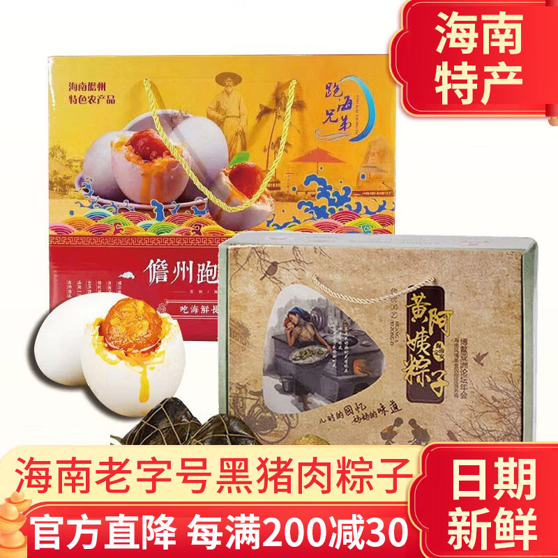 海南特产定安黑猪肉粽子礼盒装