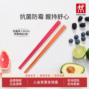 双立人抗菌筷子家用一人一双专人专用Now餐具套装 防霉筷子彩色筷