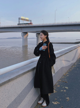 张阿星【法尔曼双面呢大衣】 秋冬新款高端气质100羊毛呢宽松外套