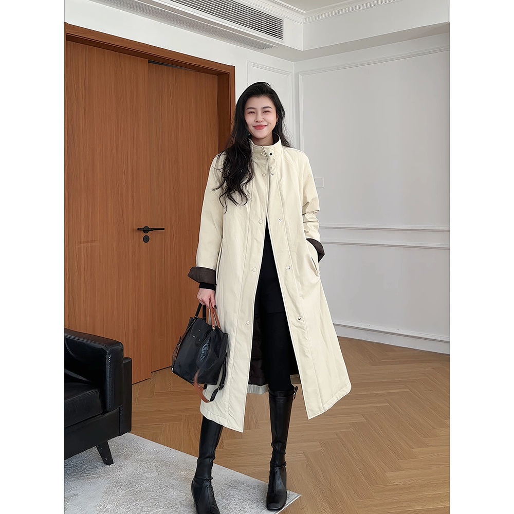 张阿星【邂逅冬日】两款可选！冬日保暖中长款风衣羽绒服