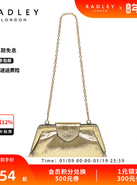 【合并】Radley23FW英国奢品鎏金链条牛皮斜挎包手包晚宴包老钱风