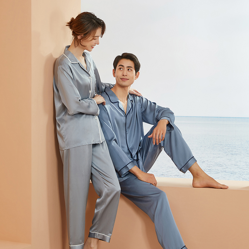 情侣睡衣真丝Wensli/万事利