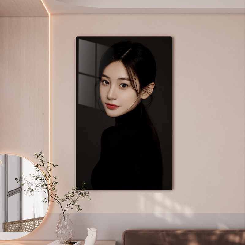 婚纱照相框挂墙照片定制个人写真放大打印加洗相片做成水晶艺术照
