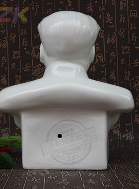 现代复古白色伟人像家居客厅办公装饰工艺礼品陶瓷摆件半身主席t1
