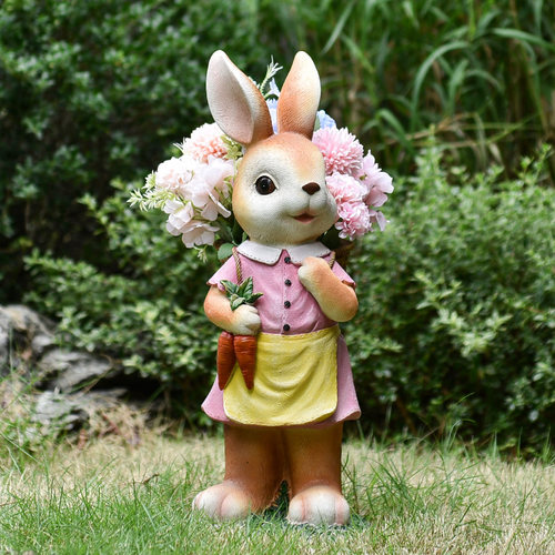 庭院卡通小兔子花盆背筐花园装饰