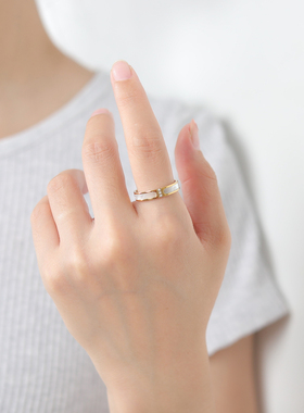 轻奢钛钢戒指小众设计贝壳冷淡风