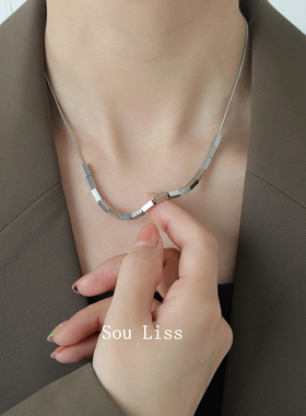 钛钢项链女夏季ins嘻哈简约锁骨
