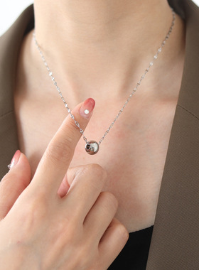 个性简约吊坠钛钢女ins锁骨链