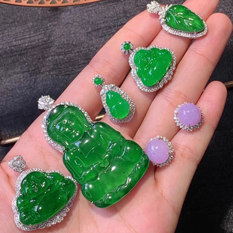 直播间吊坠缅甸翡翠高端私人定制