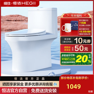 HEGII恒洁超旋风节水抽水马桶家用卫生间防臭坐便器563