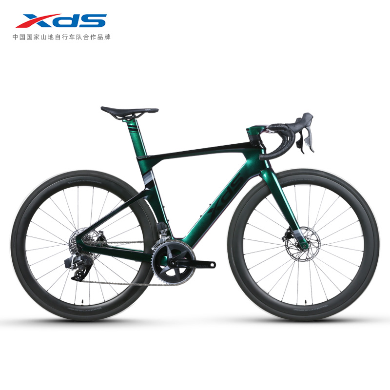 喜德盛24速破风碳纤油刹公路车