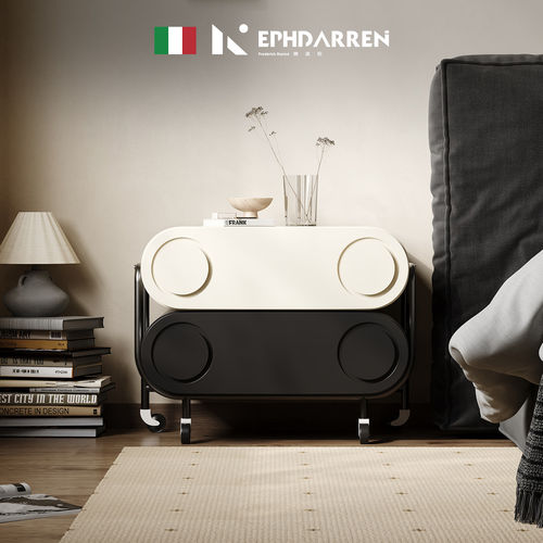 【自营】EPHDARREN/弗达伦意式可移动床头柜现代设计师卧室床边柜