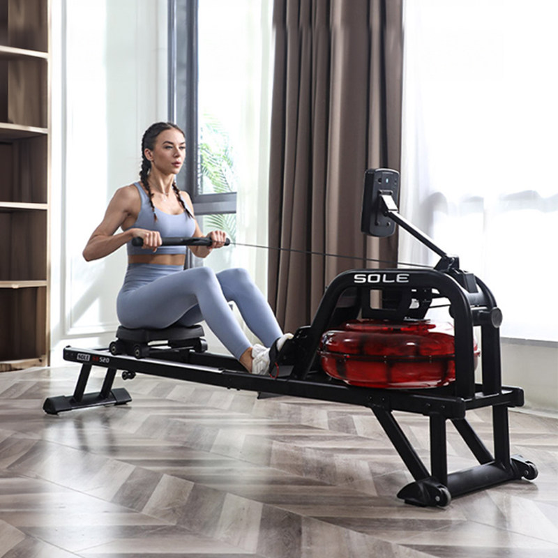 美国sole速尔SR520水阻双轨划船机家用健身器材全身坐姿运动器械