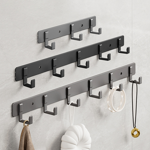 沐笙歌挂钩免打孔浴室太空铝排钩卫生间置物架墙上壁挂粘钩挂衣钩