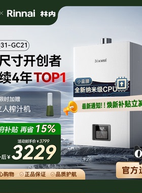 [小蛮腰恒温]林内燃气热水器家用天然气官方16升GC21
