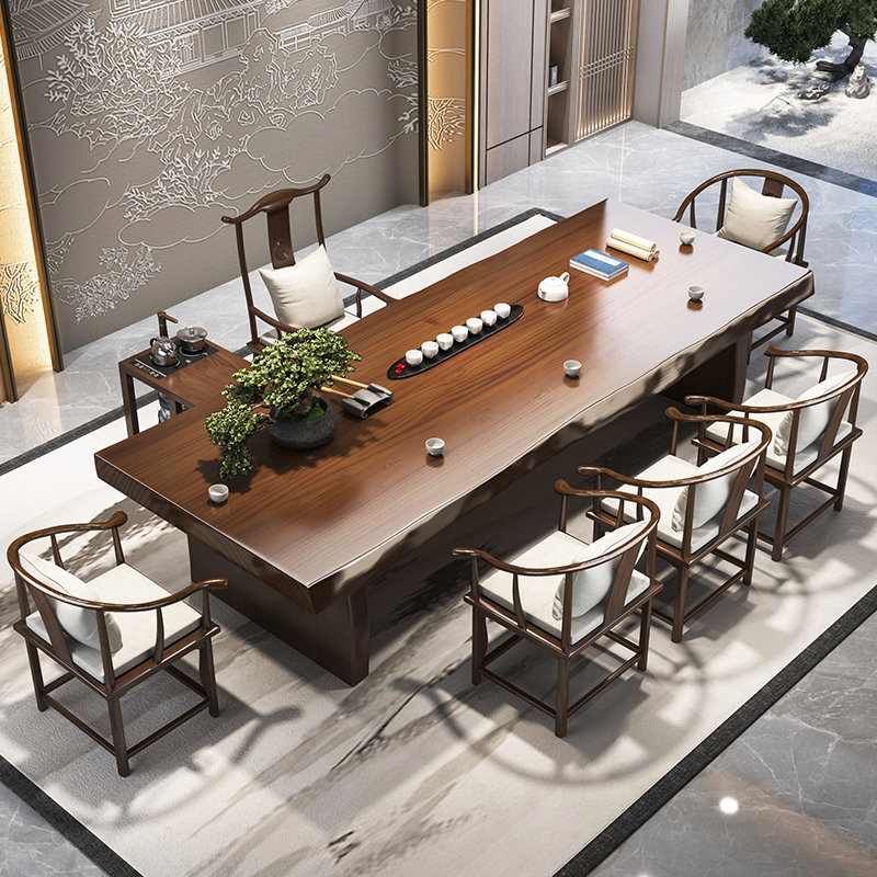 实木茶桌简约现代新中式