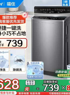 [换新补贴]海尔智家Leader统帅8/10kg大容量家用全自动波轮洗衣机