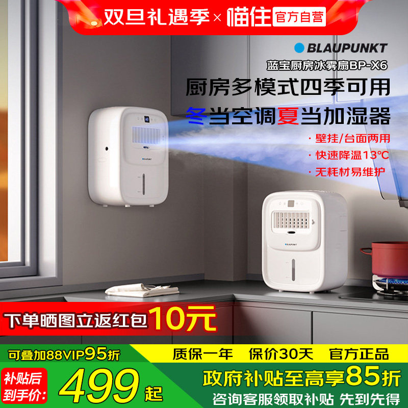 德国蓝宝第二代厨房冰雾扇壁挂新款冰厨宝家用小空调制冷电风扇