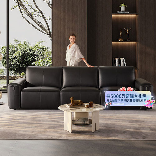 【国家补贴】LAZBOY乐至宝真皮沙发客厅大黑牛功能电动0靠墙676