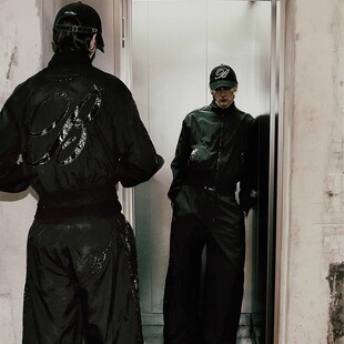 韩国小众badblood美式复古辣妹显瘦直筒裤女夏季休闲宽松运动裤