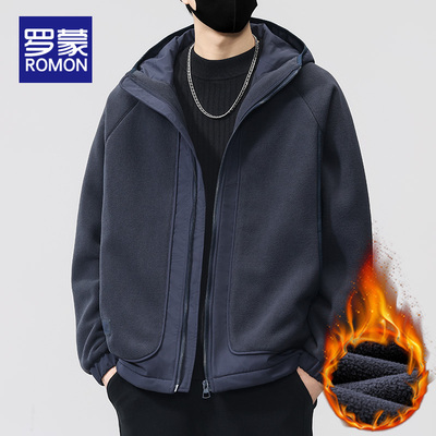 罗蒙基础大众舒适亲肤开衫卫衣