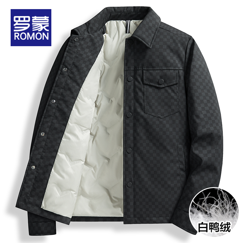 罗蒙基础大众翻领日常羽绒服