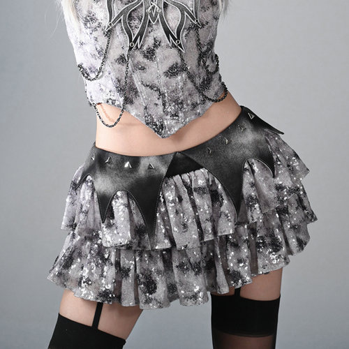 虚轨未来感辣妹机械风蛋糕裙