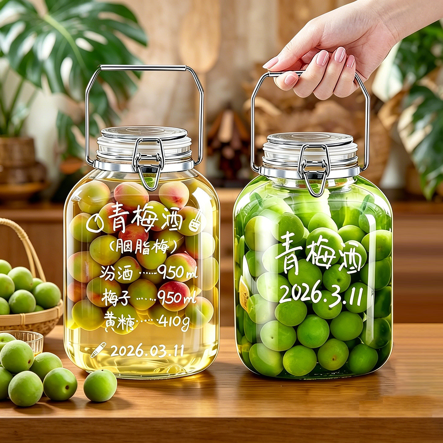 泡酒玻璃瓶专用酒瓶杨梅酒空瓶青梅果酒20斤装酒坛密封罐酒罐容器