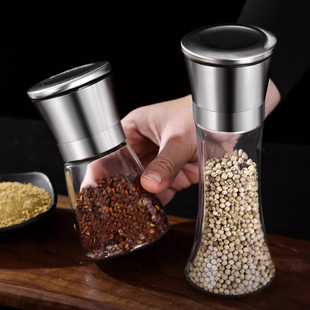 花椒海盐胡椒粉研磨器黑胡椒粒研磨器手动家用研磨瓶调料罐调料盒