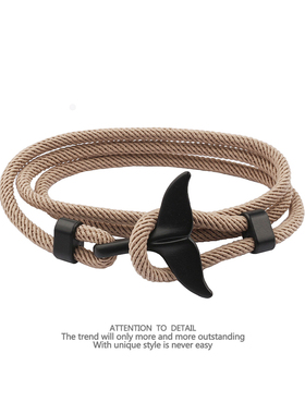 鲸鱼尾手绳编织绳子女男情侣红绳潮手链饰简约冷淡风ins小众设计