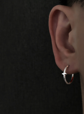 耳环耳钉男款小众设计轻奢高级感嘻哈潮流个性简约单只冷淡风耳饰