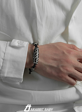 民族风天珠男生编织手绳手链手串小众设计感新中式复古女款手饰潮