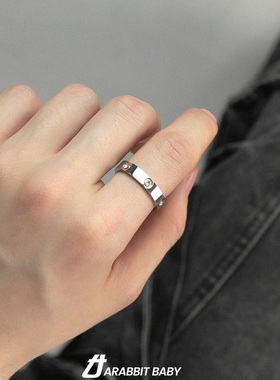 爆款玫瑰金18k女指环钛钢轻奢