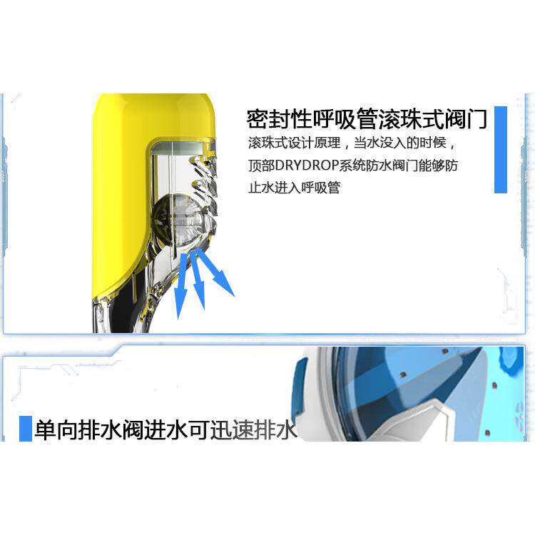 潜水面罩儿童成人浮潜面罩全脸全干式三宝呼吸器防雾游泳装备神器