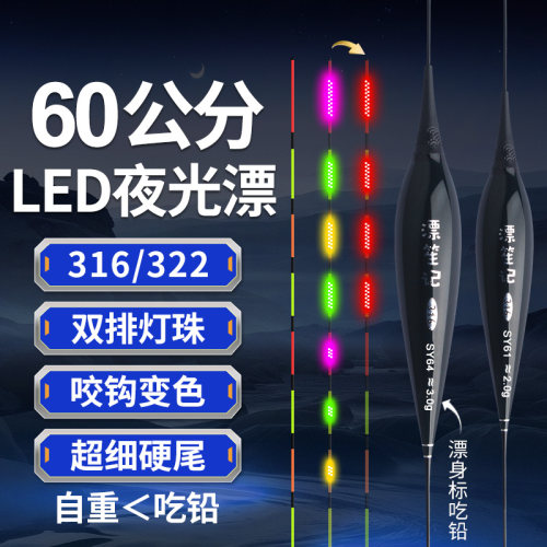 60厘米led夜光漂316小电池电子漂