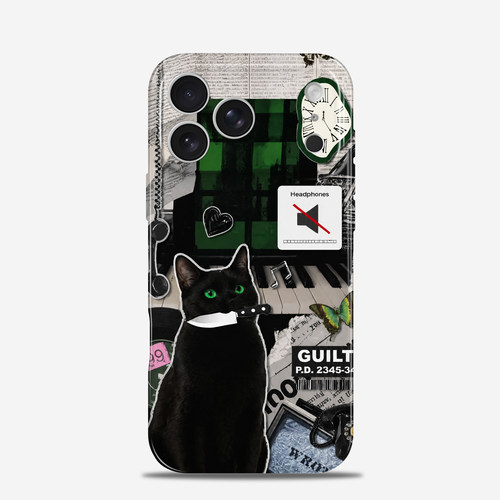 静音的罪恶猫 适用iPhone17promax苹果16e手机壳15高级感13小众14华为mate80复古pura90小米17全包oppofindx9