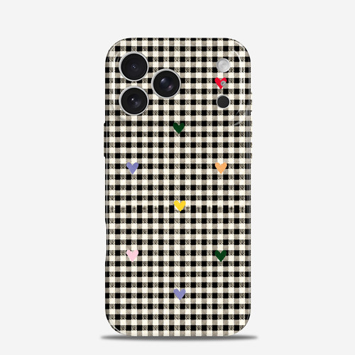格子里的心事 适用iPhone17promax苹果16e手机壳15高级感13小众14华为mate80复古pura90小米17全包oppofindx9