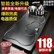 Hộ Gia Đình Hoàn Toàn Tự Động Gỗ Chắc Chắn 4 Trong 1 Khay Trà Bộ Trà Giả Đá Đen Điện Làm Nóng Bếp trà Biển Nền Tảng B bàn pha trà điện ban tra dien thong minh