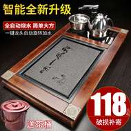 bantradien Hoàn toàn tự động nước chảy khay trà gỗ nguyên khối giả đá vàng đen tích hợp bàn trà nhà phòng khách trà biển thoát nước lớn B bàn trà điện cao cấp hướng dẫn sử dụng bàn trà điện