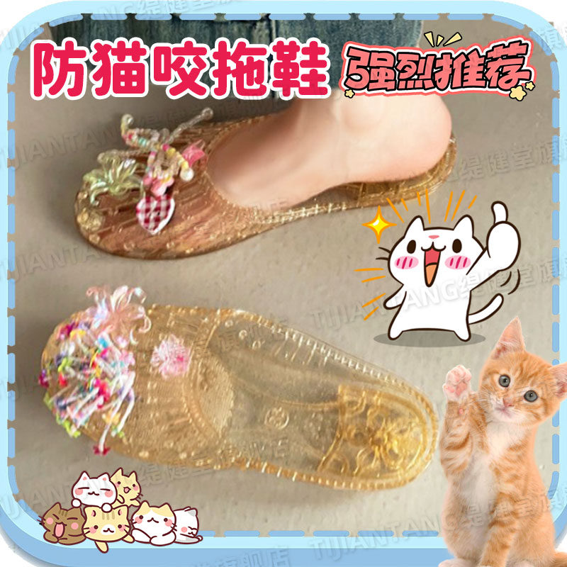 【2025新款】防猫咬拖鞋水晶拖鞋图片