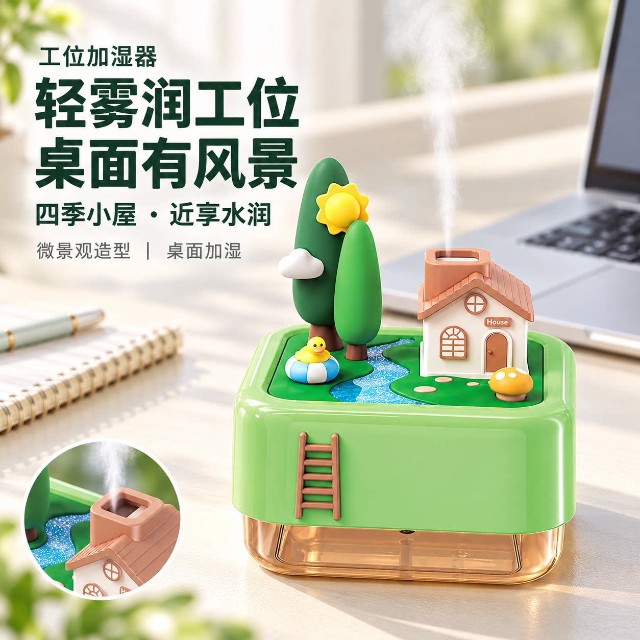 工位加湿器办公室桌面小型雾化器