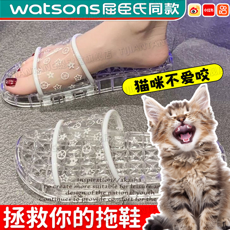 猫咪不爱咬的水晶拖鞋女士居家