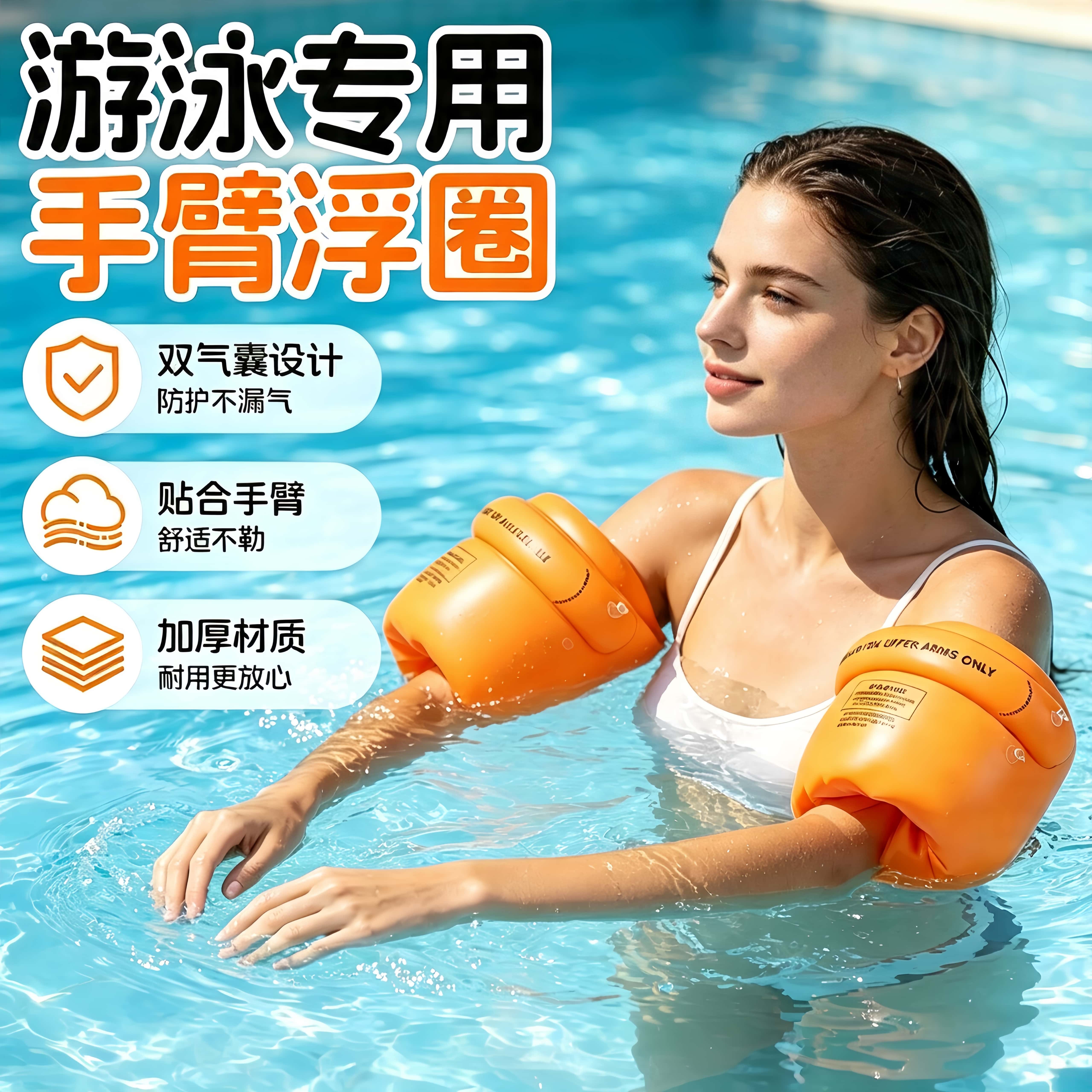 成人游泳手臂圈【初学玩水安心】