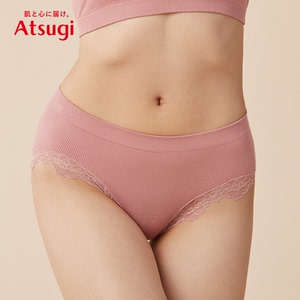 Atsugi厚木 少女蕾丝花边内裤 舒适透气运动三角裤短裤吸汗不勒臀