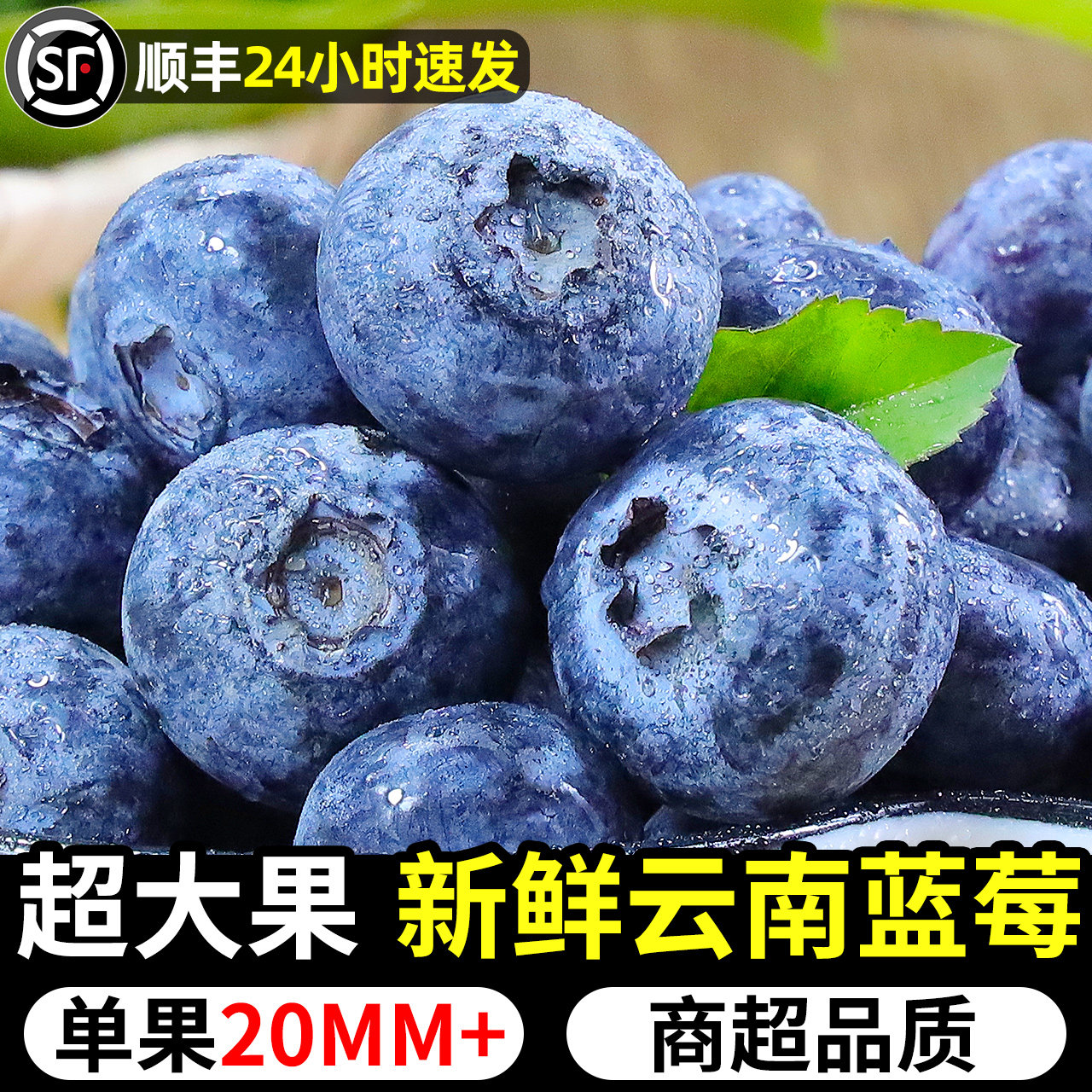 云南蓝莓鲜果新鲜水果高山怡颗甜蓝莓孕妇宝宝辅食蓝梅整箱时令