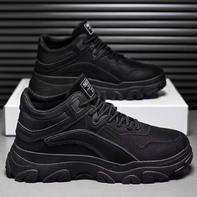 2025冬季新款工装靴子男士厚底增高耐磨马丁靴潮流百搭休闲男鞋子