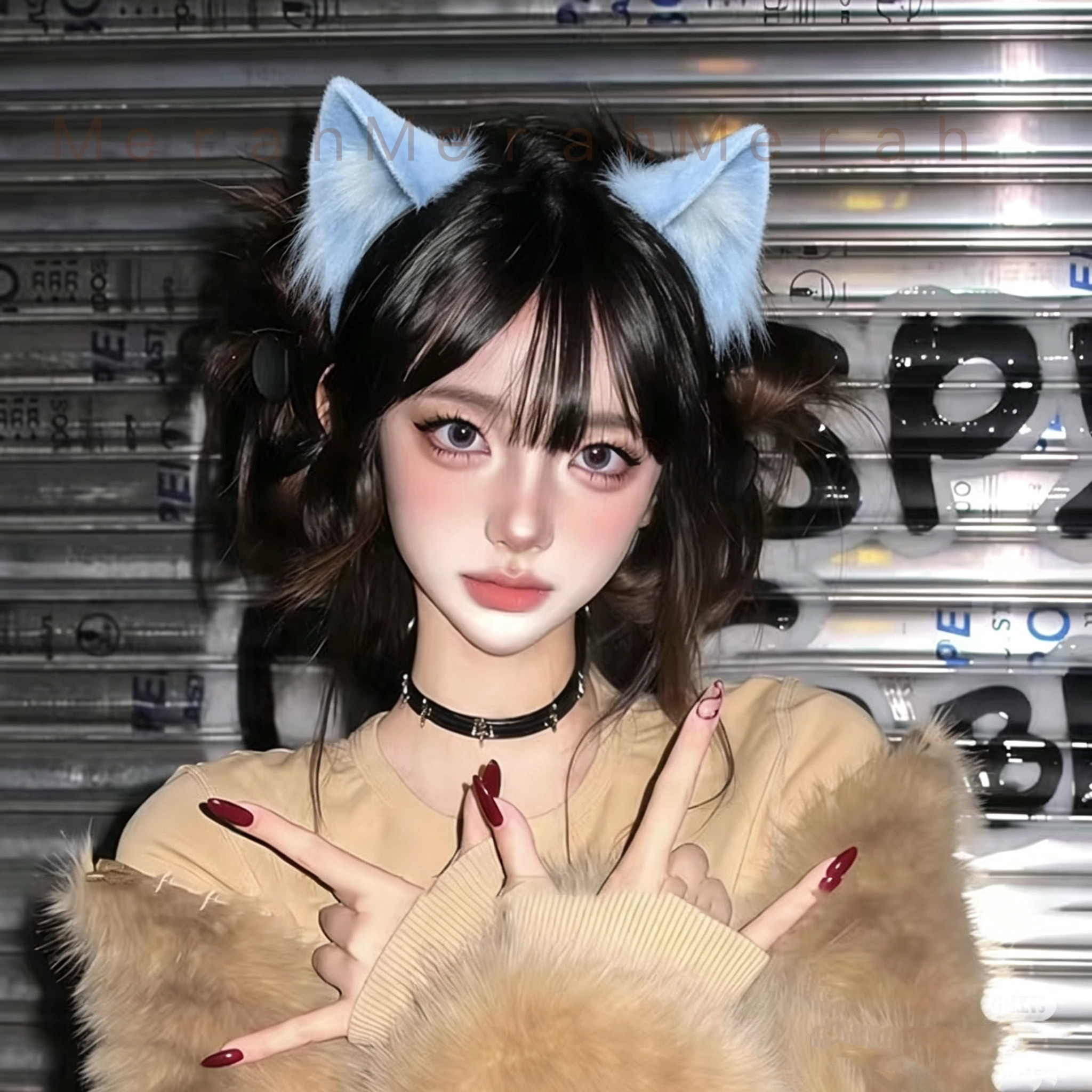 猫耳发箍女cos仿真立体兽耳KC可爱毛绒耳朵洗脸头箍lolita发饰