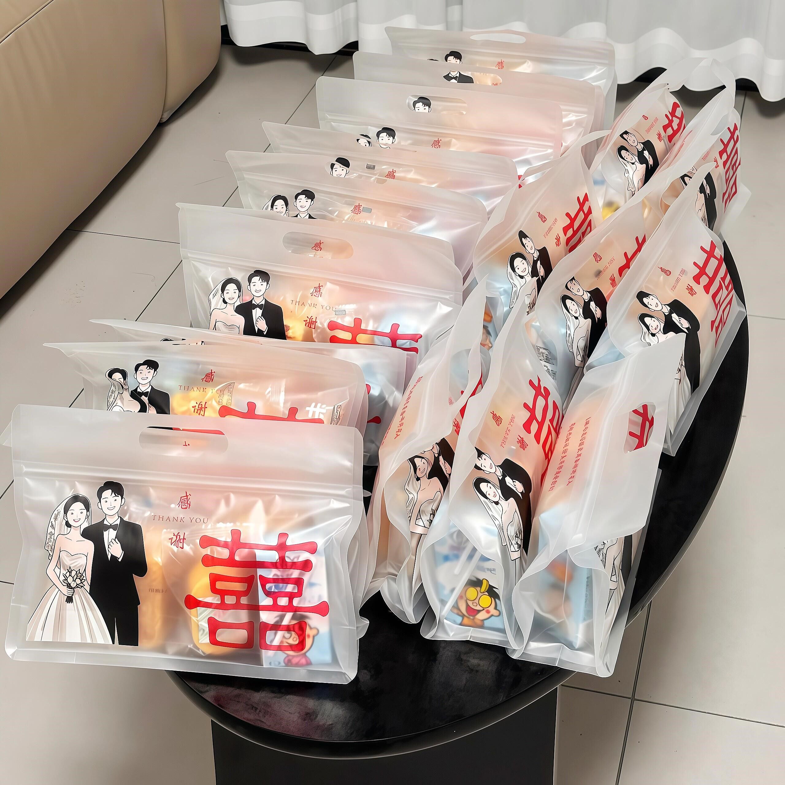 立减5元食品级结婚早餐袋伴手礼