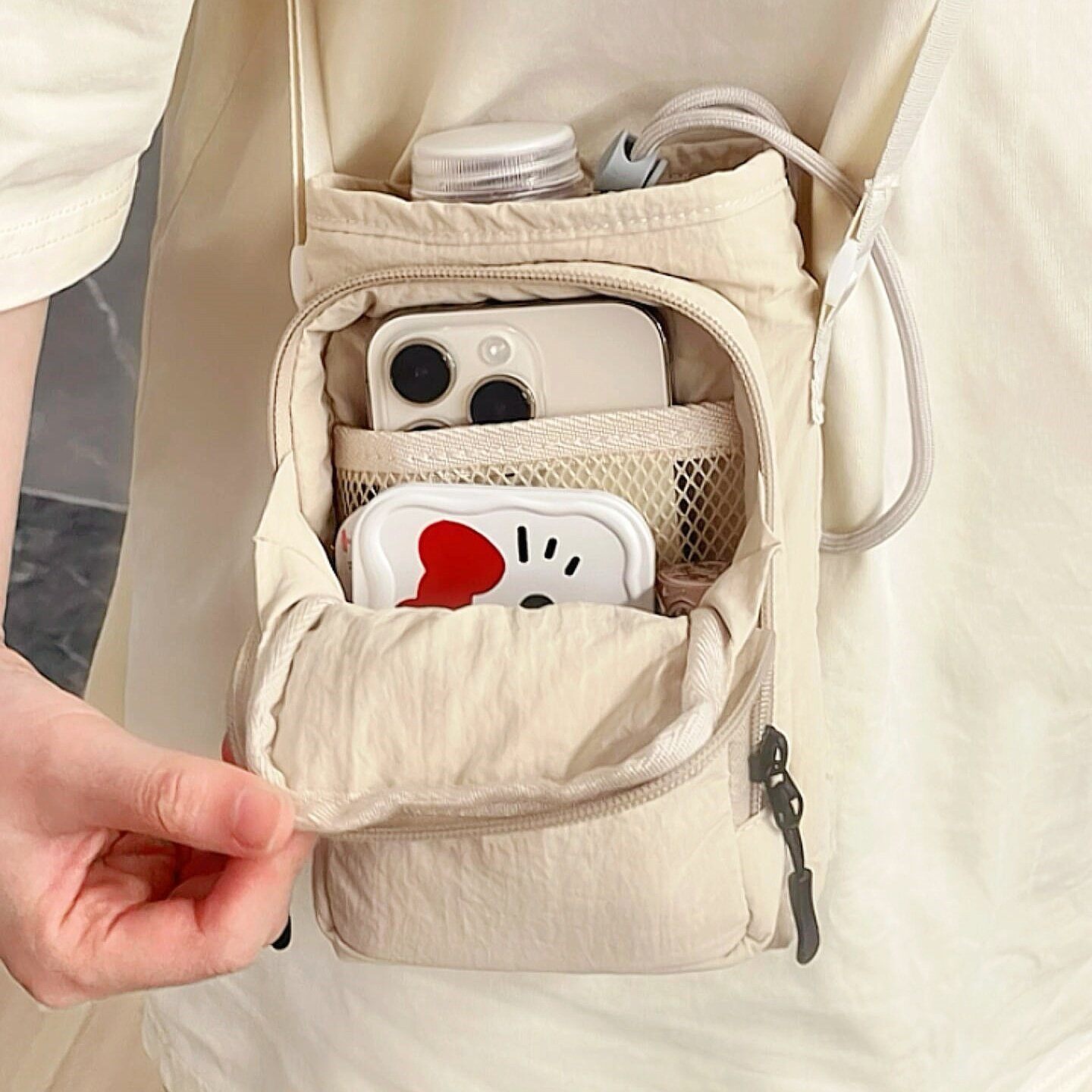 两层斜挎手机包女斜挎2025新款运动跑步夏天散步包高级感小巧轻便