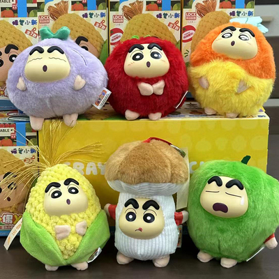 灵动创想盲盒菜头蜡笔小新毛绒